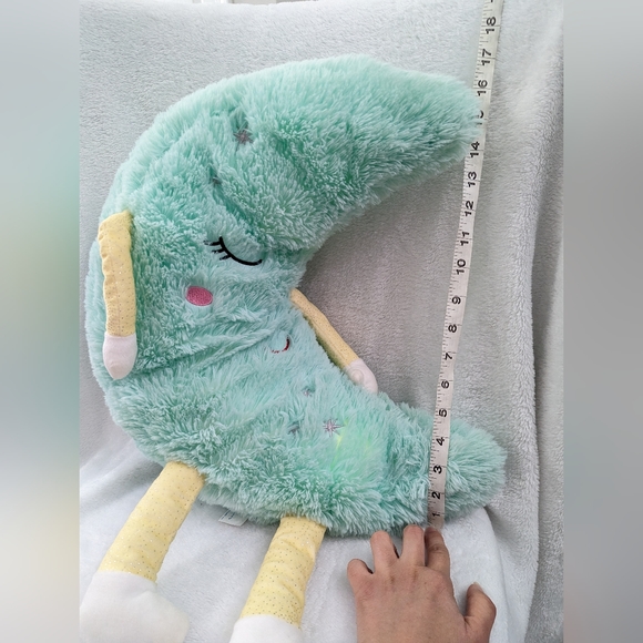 Walmart Mint Green Light Up Moon Plush - Picture 4 of 4